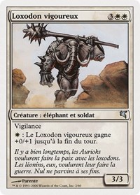 Loxodon Stalwart (French) - "Loxodon vigoureux", Magic Encyclopedia 2005 (Salvat/Hachette)