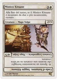 Kitsune Mystic // Autumn-Tail, Kitsune Sage (Italian) - "Mistico Kitsune", Magic Encyclopedia 2005 (Salvat/Hachette)