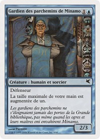 Minamo Scrollkeeper (French) - "Gardien des parchemins de Minamo", Magic Encyclopedia 2005 (Salvat/Hachette)