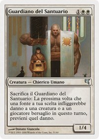 Sanctum Guardian (Italian) - "Guardiano del Santuario", Magic Encyclopedia 2005 (Salvat/Hachette)