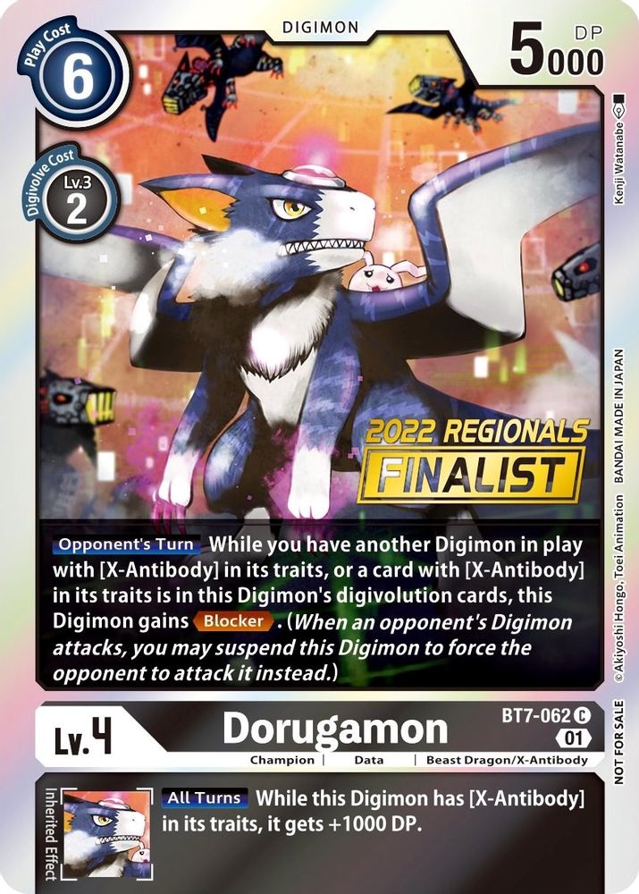 Dorugamon (2022 Championship Offline Regional) [Online Finalist], Foil, front