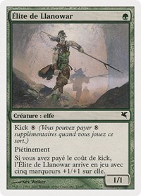 Llanowar Elite (French) - "Élite de Llanowar", Magic Encyclopedia 2005 (Salvat/Hachette)