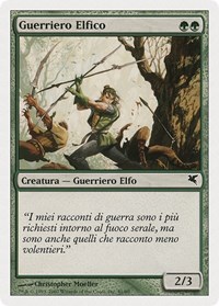 Elvish Warrior (Italian) - "Guerriero Elfico", Magic Encyclopedia 2005 (Salvat/Hachette)