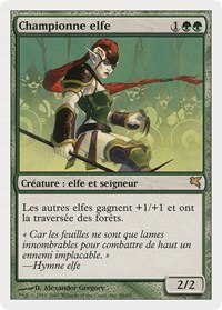 Elvish Champion (French) - "Championne elfe", Magic Encyclopedia 2005 (Salvat/Hachette)