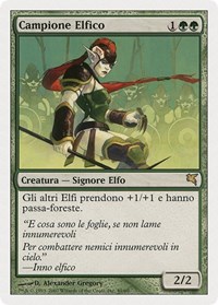 Elvish Champion (Italian) - "Campione Elfico", Magic Encyclopedia 2005 (Salvat/Hachette)