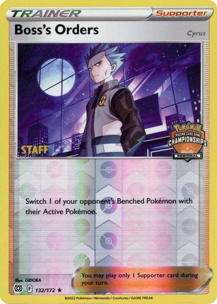 Boss's Orders - 132/172 (Regional Championships) [Staff]