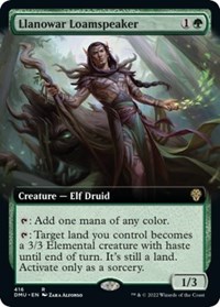 Llanowar Loamspeaker (Extended Art), Dominaria United