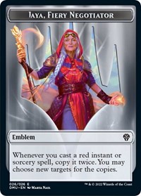 Emblem - Jaya, Fiery Negotiator, Dominaria United