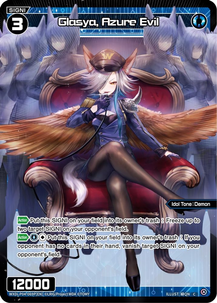 Glasya, Azure Evil (Parallel Foil), Standard, front