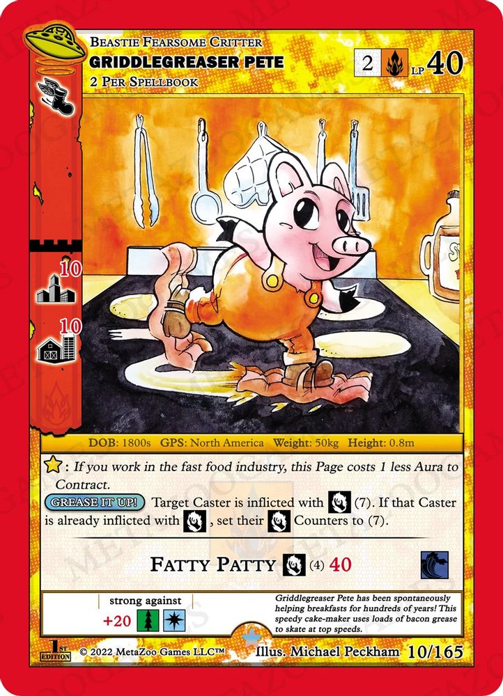 Griddlegreaser Pete, Holo, front