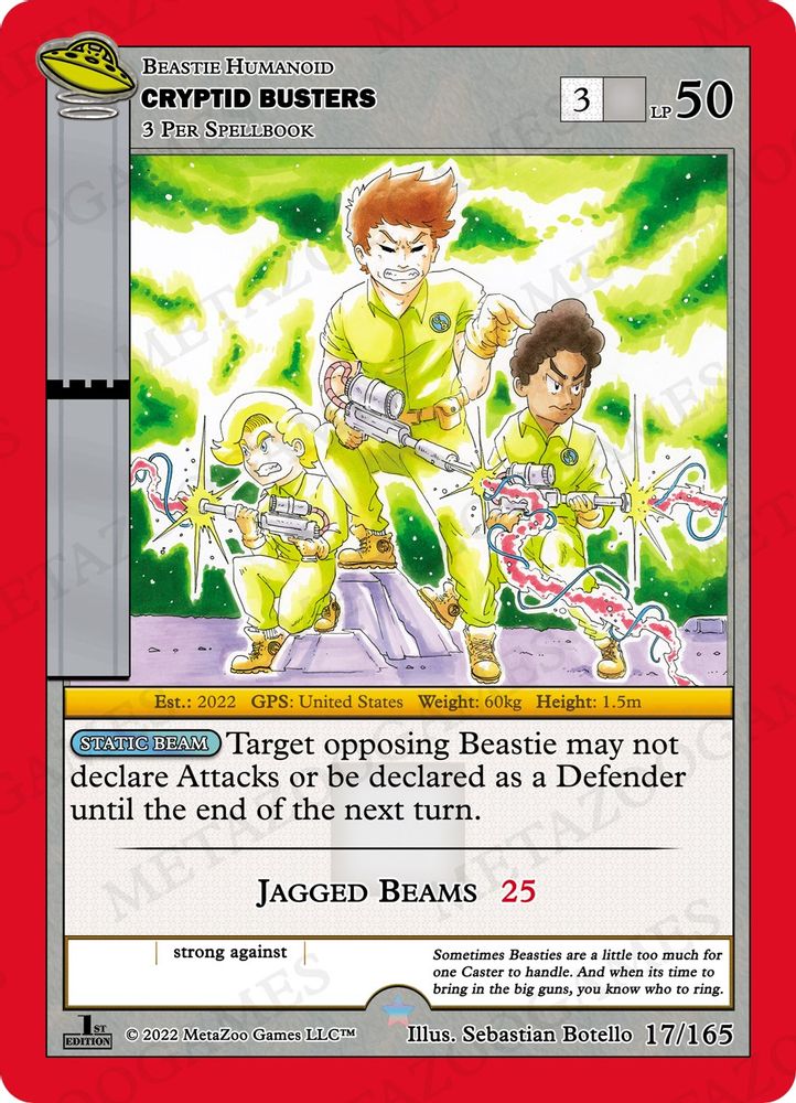 Cryptid Busters, Holo, front