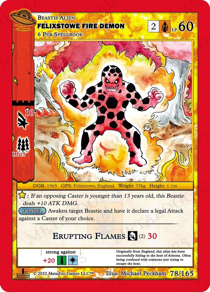 Felixstowe Fire Demon, Reverse-holo, front
