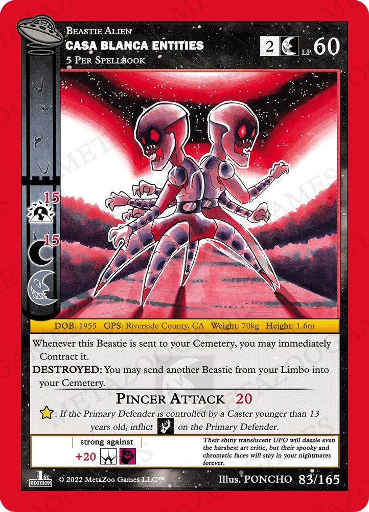 Casa Blanca Entities, Reverse-holo, front