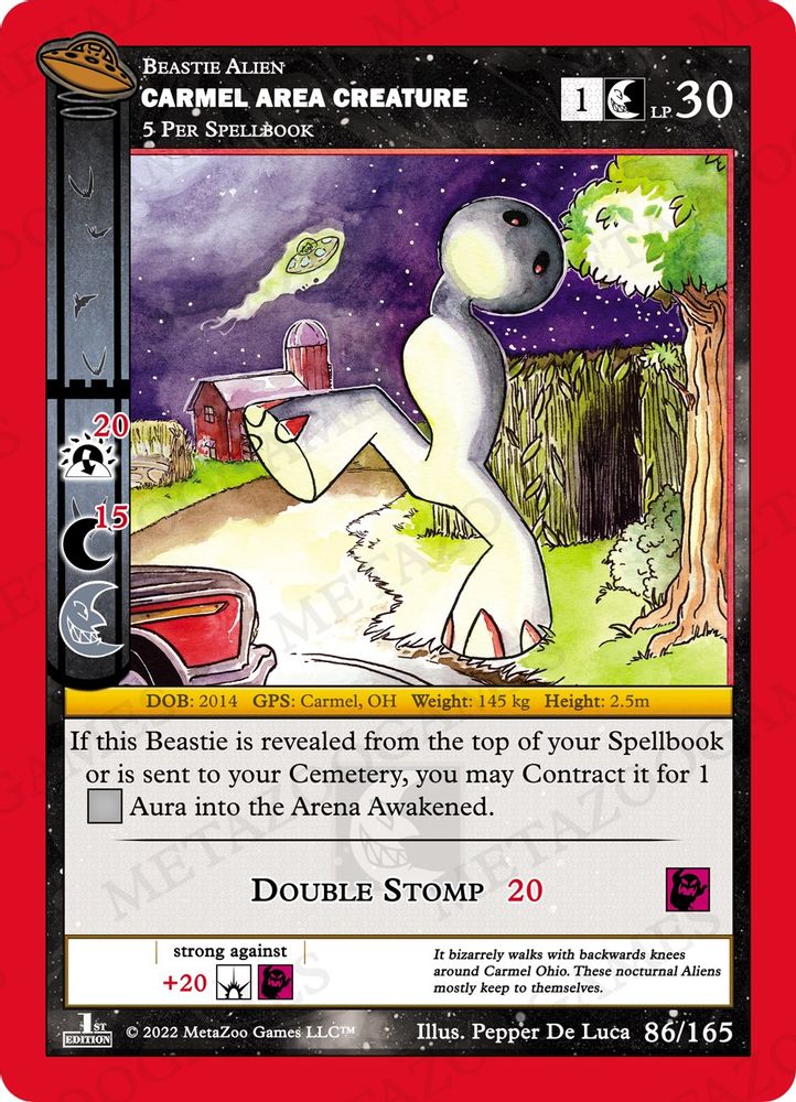 Carmel Area Creature, Standard, front