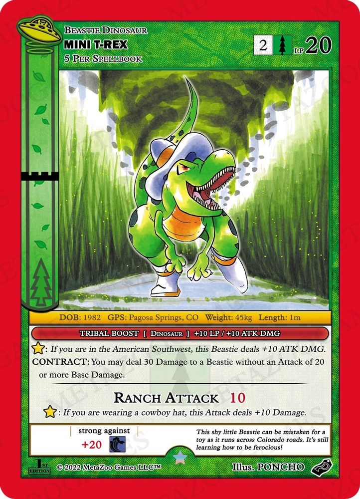 Mini T-Rex (UFO: First Edition Blister Promo), Holo, front