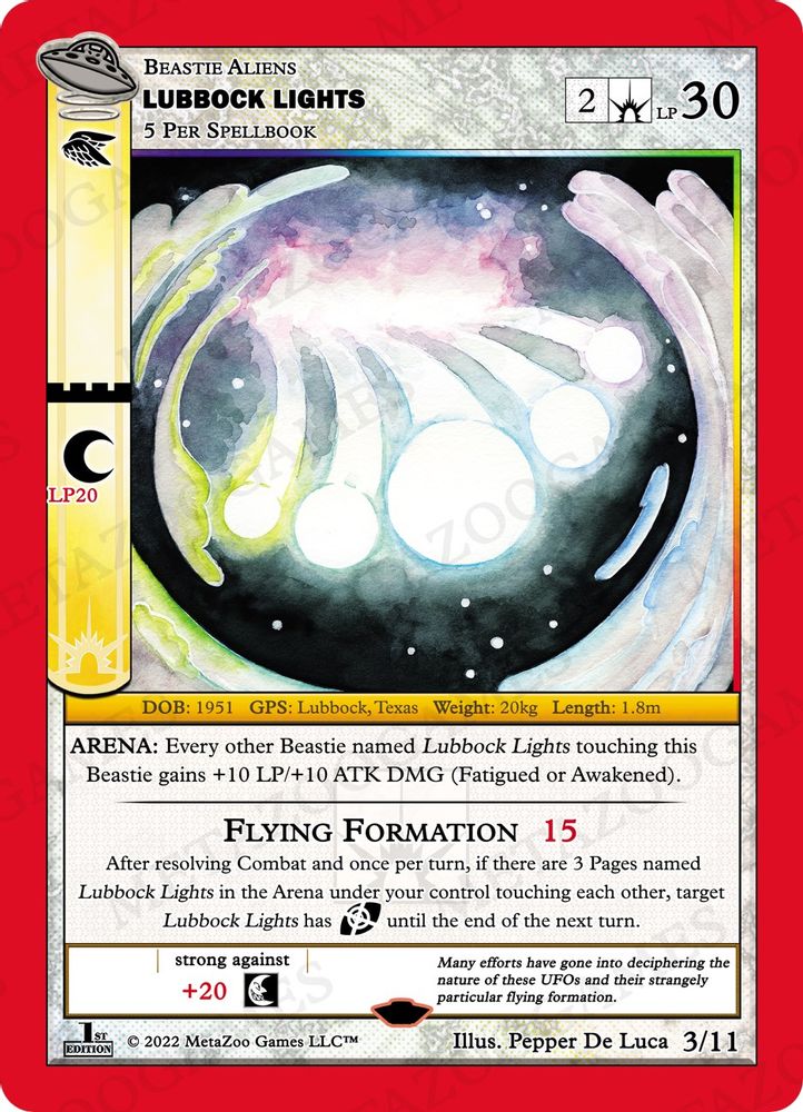Lubbock Lights, Standard, front