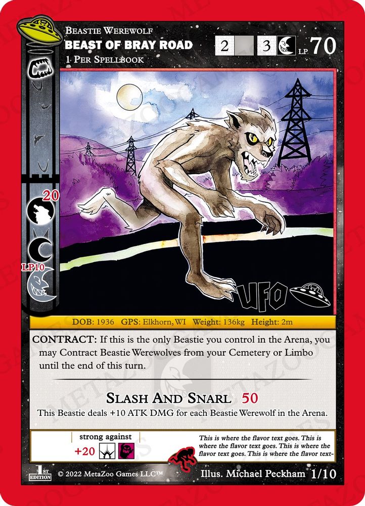 Beast of Bray Road, Holo, front