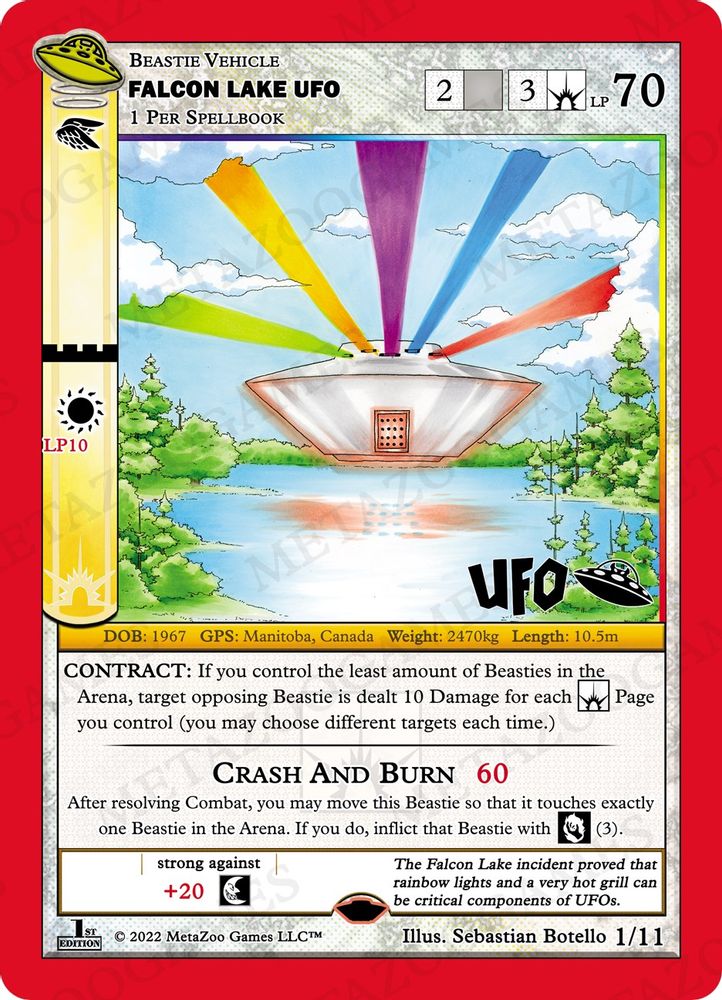 Falcon Lake UFO, Holo, front