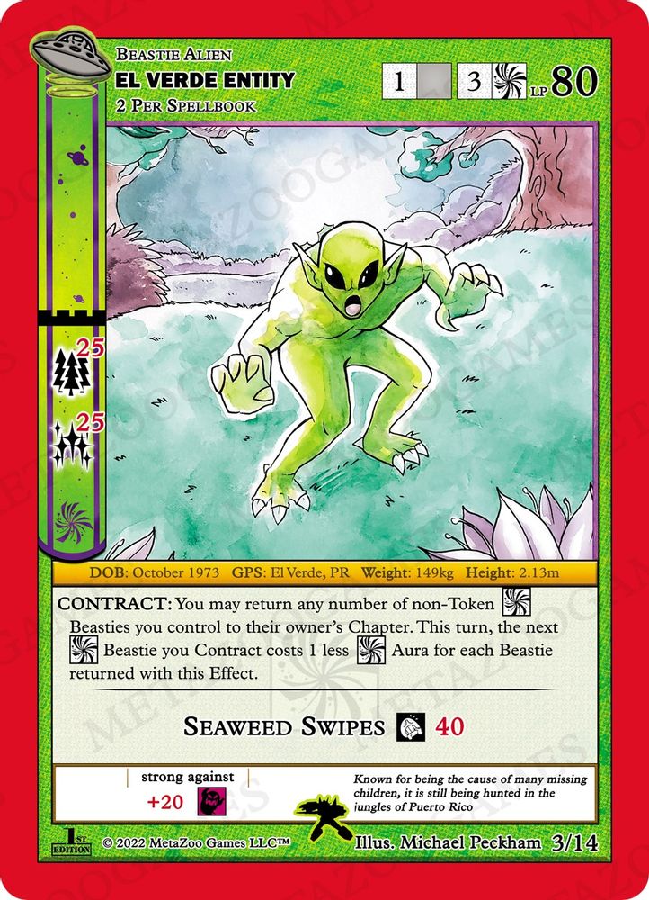 El Verde Entity, Standard, front