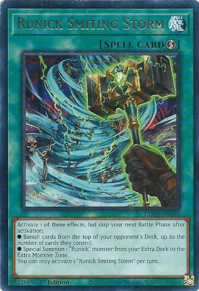 Runick Smiting Storm, 1st-edition, front