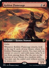 Keldon Flamesage (Extended Art), Dominaria United