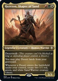 Hazezon, Shaper of Sand (Foil Etched), Commander: Dominaria United