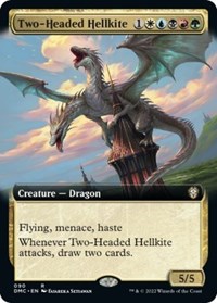 Two-Headed Hellkite (Extended Art), Commander: Dominaria United