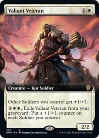 Valiant Veteran (Extended Art), Dominaria United