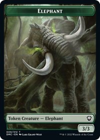 Elephant // Treasure Double-Sided Token, Commander: Dominaria United