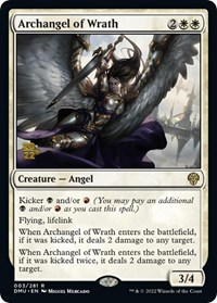 Archangel of Wrath, Prerelease Cards