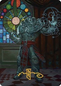 Karn, Living Legacy Art Card (2/81) (Gold-Stamped Signature), Art Series: Dominaria United