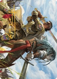 Join Forces Art Card (Gold-Stamped Signature), Art Series: Dominaria United
