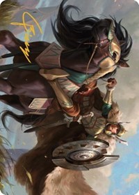 Knight of Dawn's Light Art Card (Gold-Stamped Signature), Art Series: Dominaria United