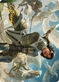Resolute Reinforcements Art Card (Gold-Stamped Signature), Art Series: Dominaria United