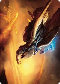 Battlewing Mystic Art Card (Gold-Stamped Signature), Art Series: Dominaria United