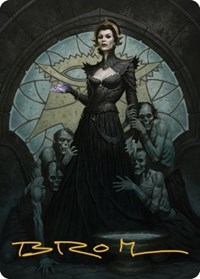 Liliana of the Veil Art Card (Gold-Stamped Signature), Art Series: Dominaria United