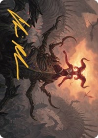 Sheoldred, the Apocalypse Art Card (Gold-Stamped Signature), Art Series: Dominaria United