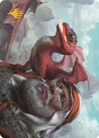 Dragon Whelp Art Card (Gold-Stamped Signature), Art Series: Dominaria United