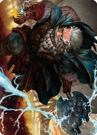 Electrostatic Infantry Art Card (Gold-Stamped Signature), Art Series: Dominaria United