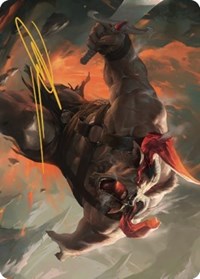Furious Bellow Art Card (Gold-Stamped Signature), Art Series: Dominaria United