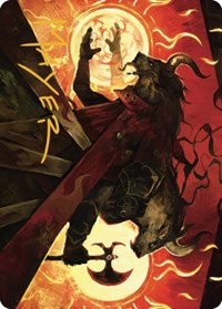 Hurloon Battle Hymn Art Card (Gold-Stamped Signature), Art Series: Dominaria United