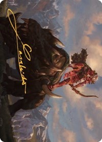 Meria's Outrider Art Card (Gold-Stamped Signature), Art Series: Dominaria United