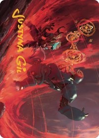 Twinferno Art Card (Gold-Stamped Signature), Art Series: Dominaria United