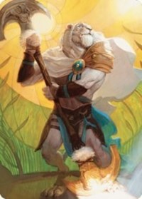 Ajani, Sleeper Agent Art Card, Art Series: Dominaria United