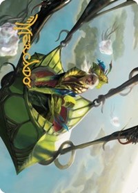 Nael, Avizoa Aeronaut Art Card (Gold-Stamped Signature), Art Series: Dominaria United