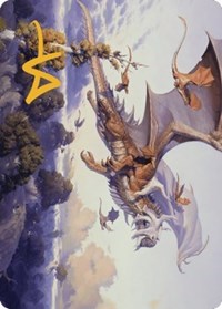 Rith, Liberated Primeval Art Card (Gold-Stamped Signature), Art Series: Dominaria United