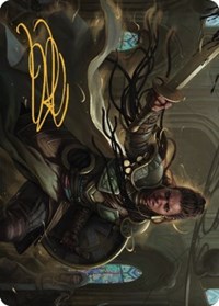 Shanna, Purifying Blade Art Card (55/81) (Gold-Stamped Signature), Art Series: Dominaria United
