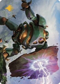 Walking Bulwark Art Card (Gold-Stamped Signature), Art Series: Dominaria United