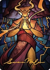 Najal, the Storm Runner Art Card (Gold-Stamped Signature), Art Series: Dominaria United