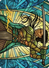 Shanna, Purifying Blade Art Card (77/81) (Gold-Stamped Signature), Art Series: Dominaria United